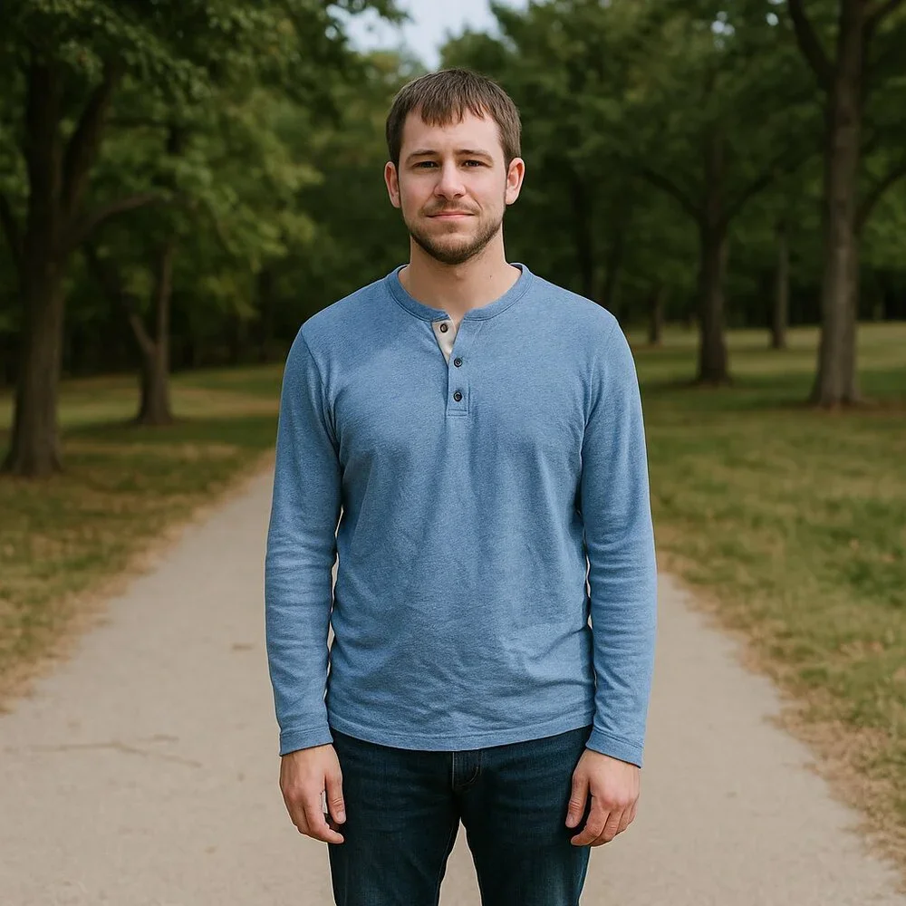 Banana Republic Heritage Collection Blue Heather Button Long‎ Sleeve Shirt Men M
